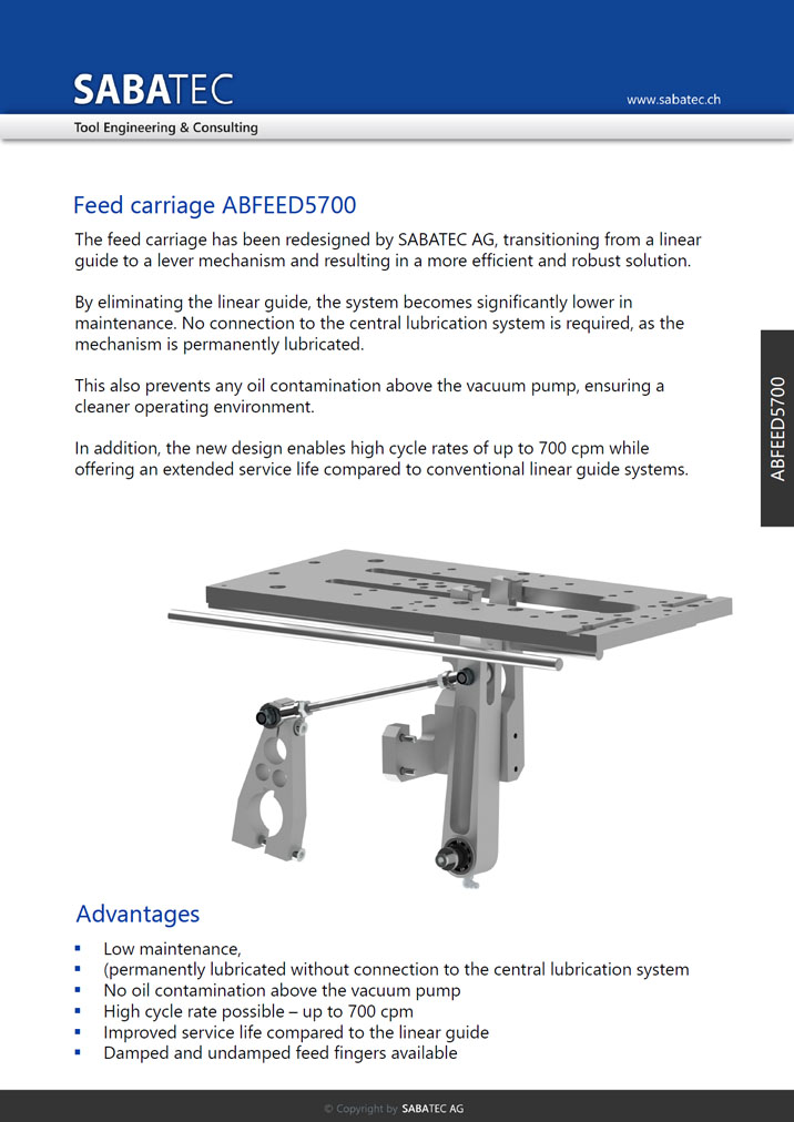 Sabatec AG _ Feed carriage - ABFEED5700 _ FBB