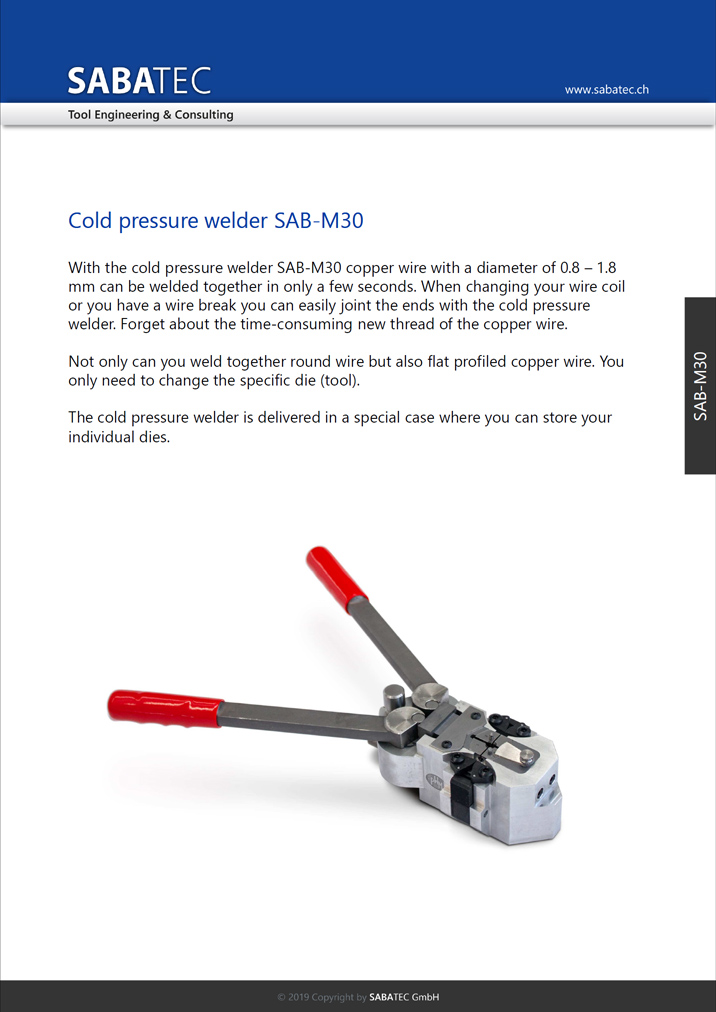 Sabatec AG _ Cold pressure welder - SAB-M30 _ Accessory